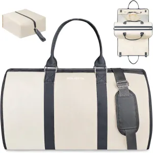 3Pcs Garment Duffle Bags for Travel Convertible Carry on Garment Bag for Women Men Travel Duffle Bag Includes Shoe Pouch & Hanging Suit Bag for Clothes/Dresses, Gray