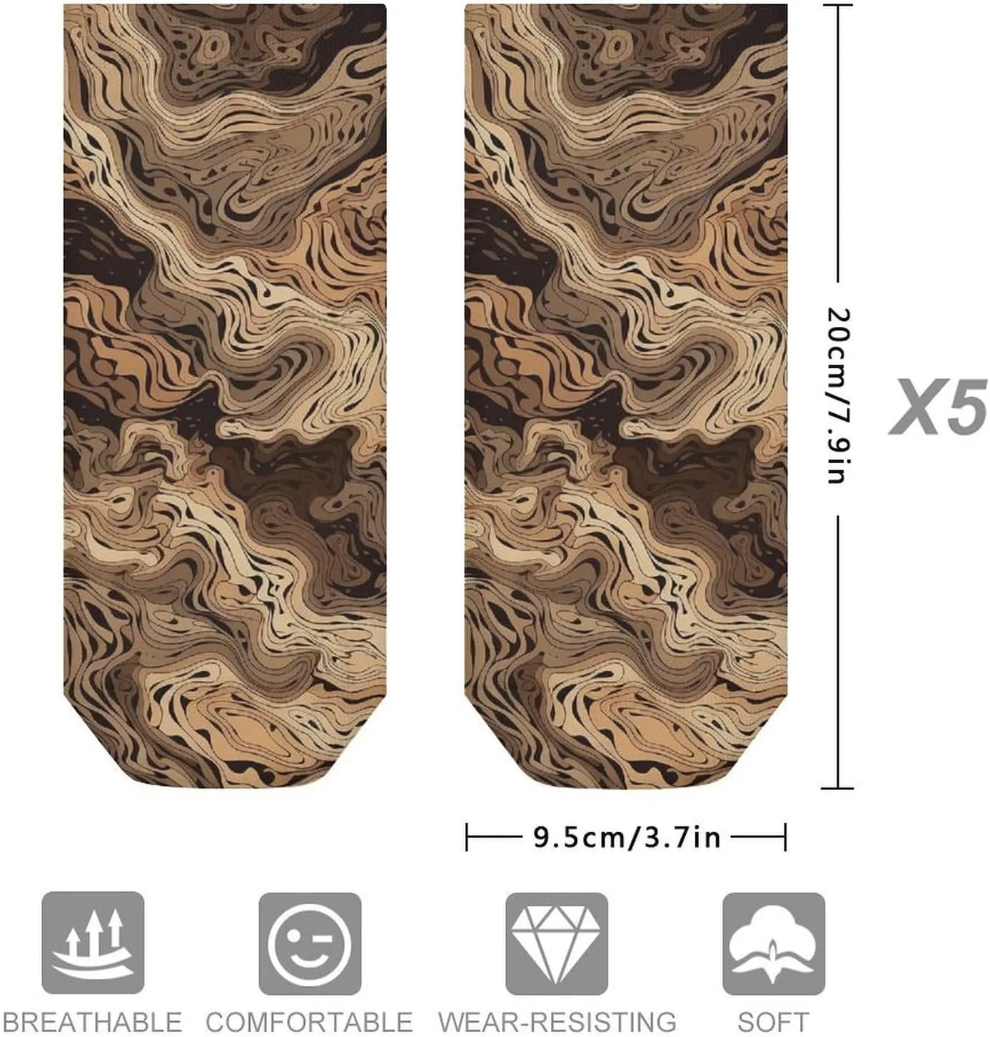 5 Pairs Ankle Socks for Women Men,Low Cut Running Athletic Socks,Funny Cute No Show Casual Sports Socks Size 8-12