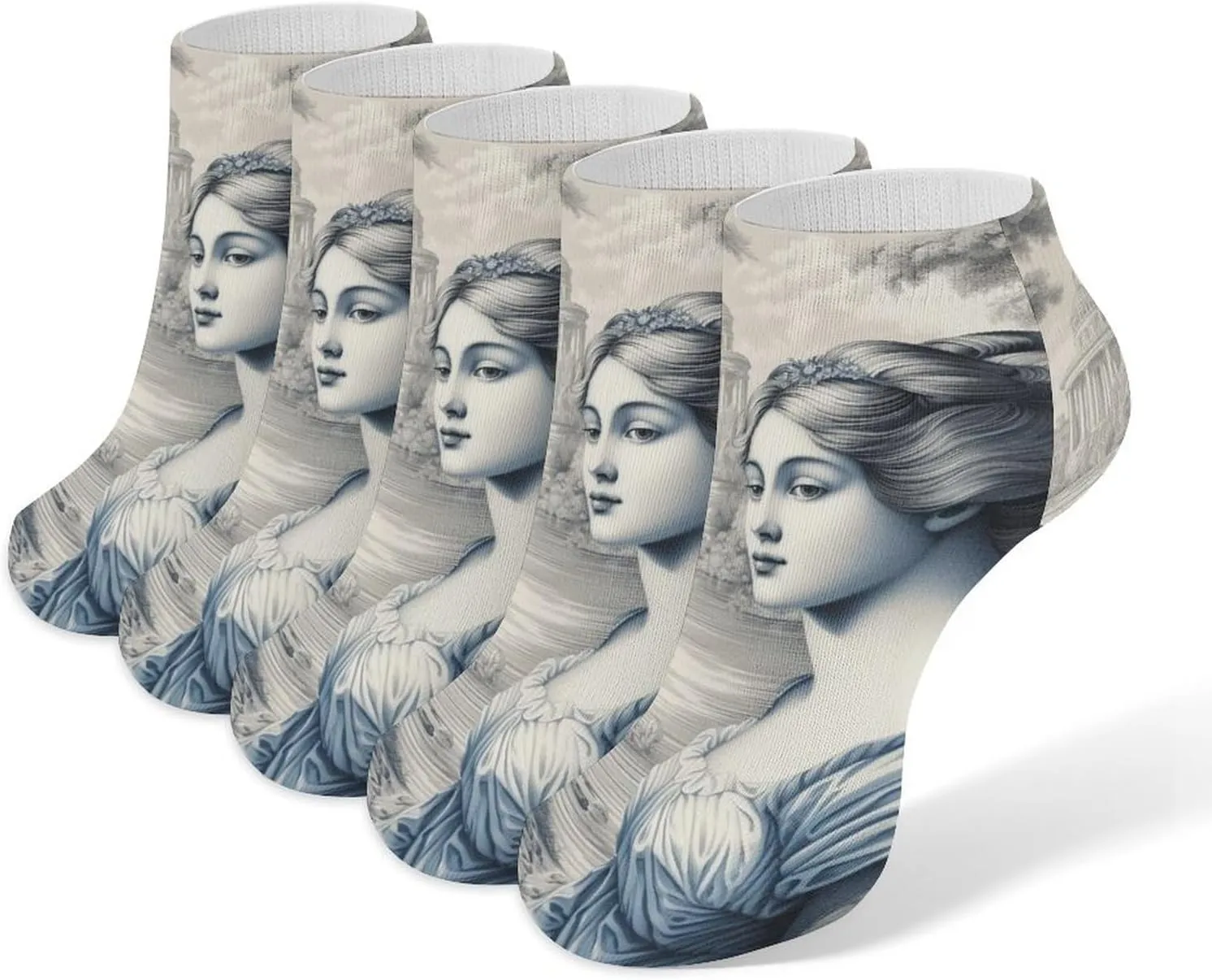 5 Pairs Ankle Socks for Women Men,Low Cut Running Athletic Socks,Funny Cute No Show Casual Sports Socks Size 8-12