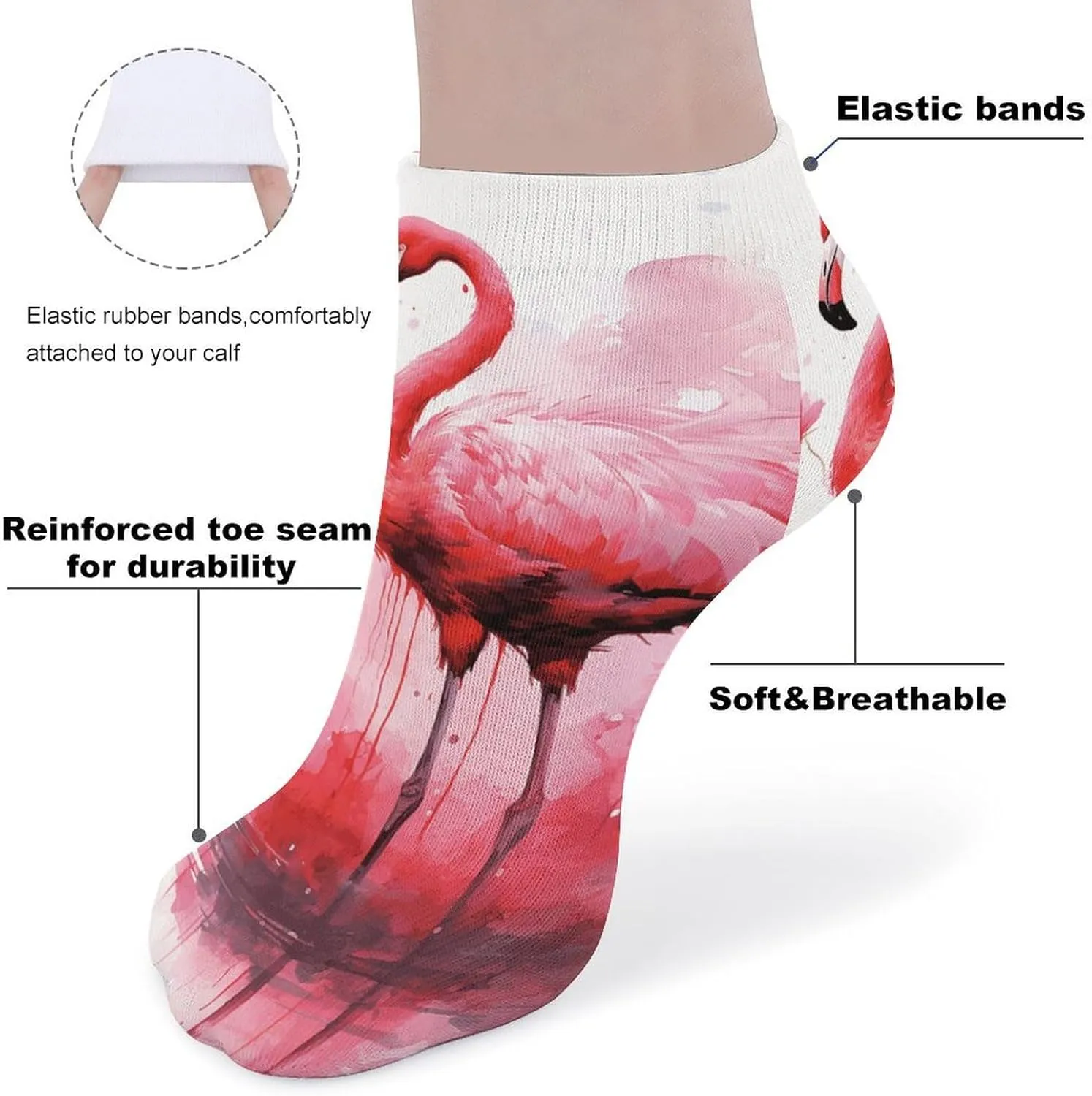 5 Pairs Ankle Socks for Women Men,Low Cut Running Athletic Socks,Funny Cute No Show Casual Sports Socks Size 8-12