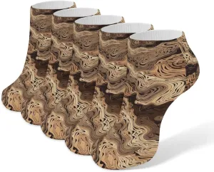 5 Pairs Ankle Socks for Women Men,Low Cut Running Athletic Socks,Funny Cute No Show Casual Sports Socks Size 8-12