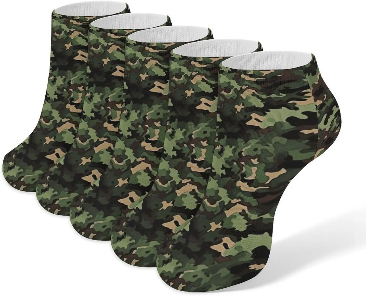 5 Pairs Ankle Socks for Women Men,Low Cut Running Athletic Socks,Funny Cute No Show Casual Sports Socks Size 8-12