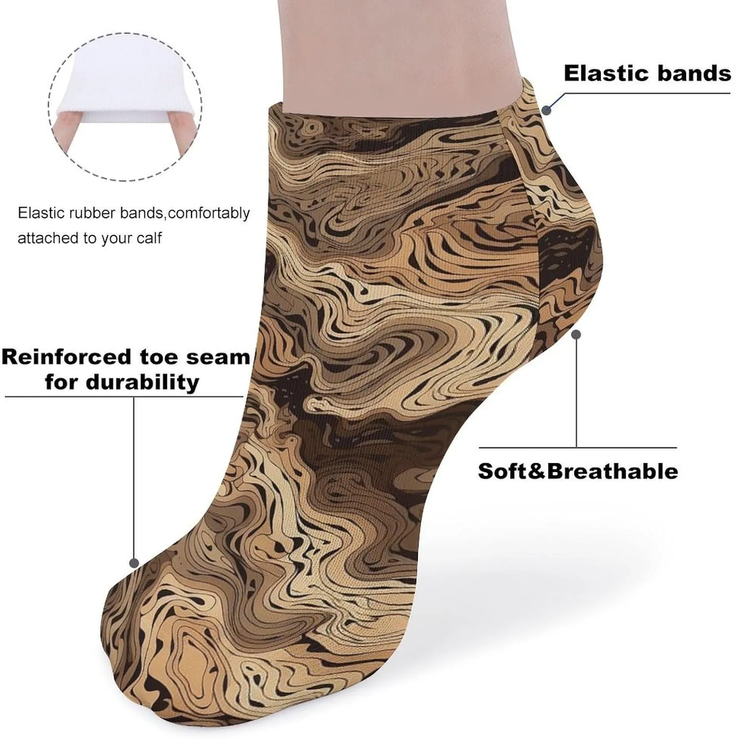 5 Pairs Ankle Socks for Women Men,Low Cut Running Athletic Socks,Funny Cute No Show Casual Sports Socks Size 8-12