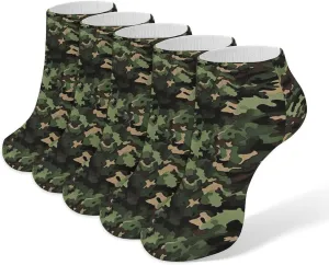 5 Pairs Ankle Socks for Women Men,Low Cut Running Athletic Socks,Funny Cute No Show Casual Sports Socks Size 8-12