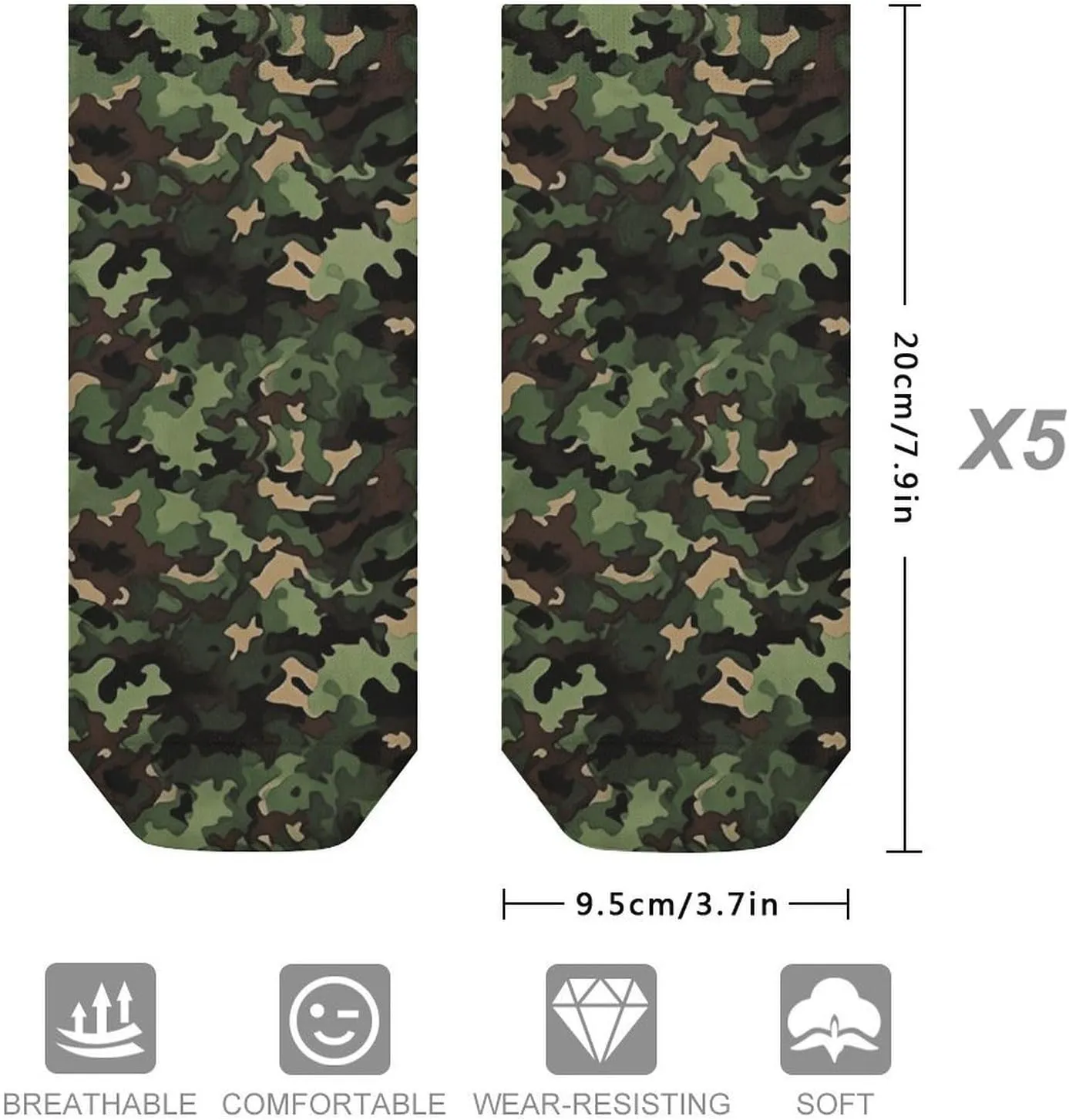 5 Pairs Ankle Socks for Women Men,Low Cut Running Athletic Socks,Funny Cute No Show Casual Sports Socks Size 8-12