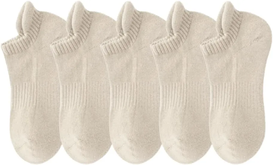 Ankle Socks Womens Athletic Thick Cushioned Running Low Cut No Show Athletic Sports Sokcs 4-12 Size