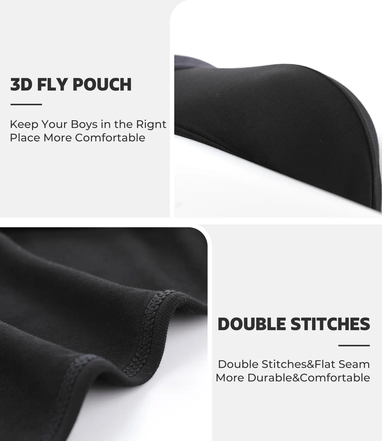 BAMBOO COOL Men's Tagless Briefs Coverd Waistband Comfort Soft Underwear with Contour Pouch Breathable Underpants, Multipacks