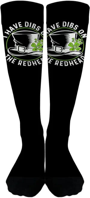 D.I.B.Ss On Redheades St. Patrick's Day Drinker Womens Socks Crew Mid Crew Sock