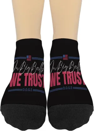 D.O.G.E. In Big Ballss We Trust 2025 Athletic Socks Women Low Cut for Men's Sock