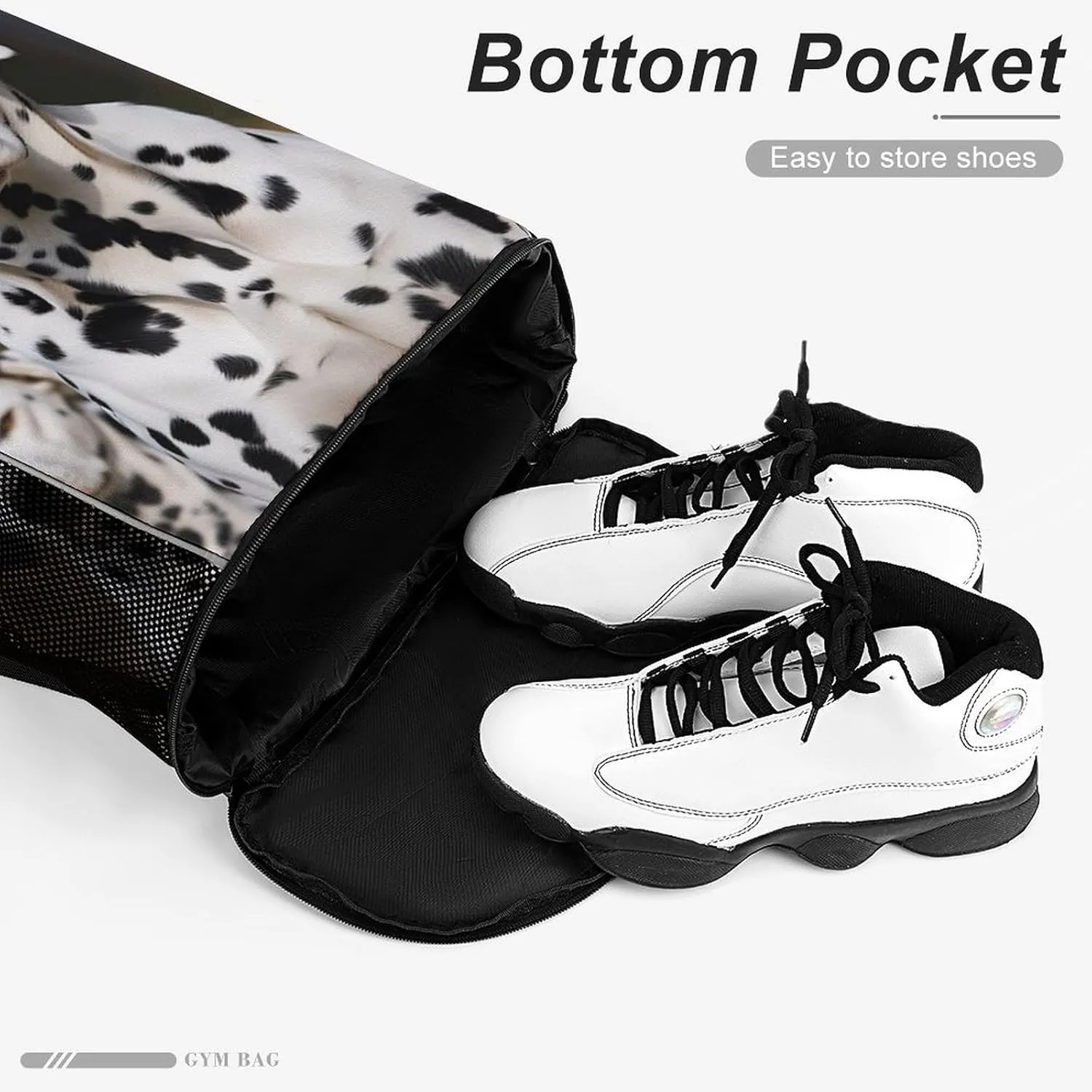 Drawstring Backpack,Dalmatian Dog Printed Drawstring Bags,String Backpack with Shoes Compartment And Wet Proof Pocket,Small Sports Gym Cinch Bags for Women & Men