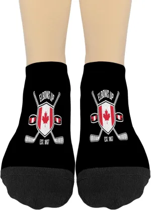 Elbows Up a Mens No Show Socks Crew Women's Sock