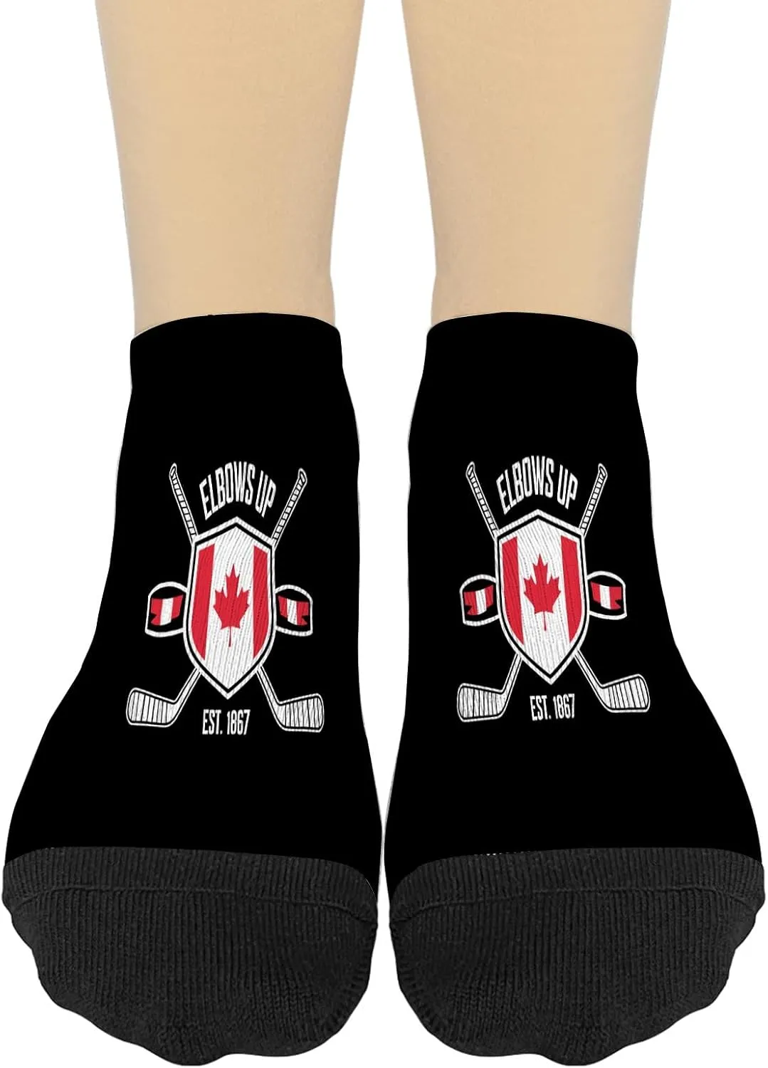 Elbows Up a Mens No Show Socks Crew Women's Sock