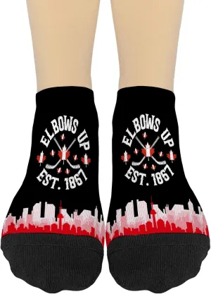 Elbows Up Ests 1867 Support Canada Trumps No Show Socks Womens Athletic Womens Socks