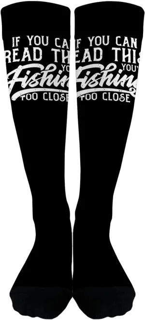 F You Can Read Thiss You're Fishing Too Closes Dress Socks Women Boys#for Humor Trouser Sock for Women's