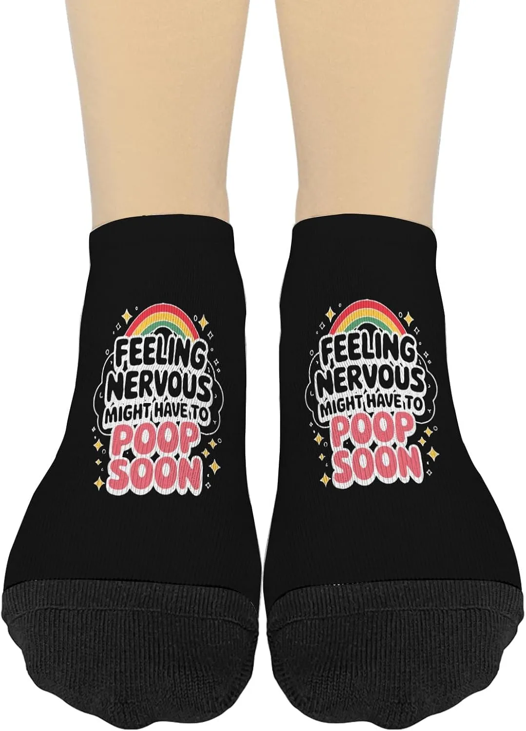 Feelinges Nervous Might Have To Poop Soon No Show Socks Womens Liner Socks Mens