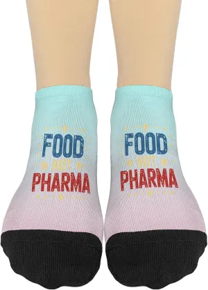 Food Not Pharmas No Show Socks for Women Liner for Womens Socks