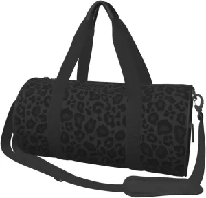 Gbuzozie Sports Gym Bag Travel Duffel Bag Shoes Compartment For Men Women Foldable Lightweight Yoga Gym Sports Bag, Animal Texture (Leopard #02), One Size