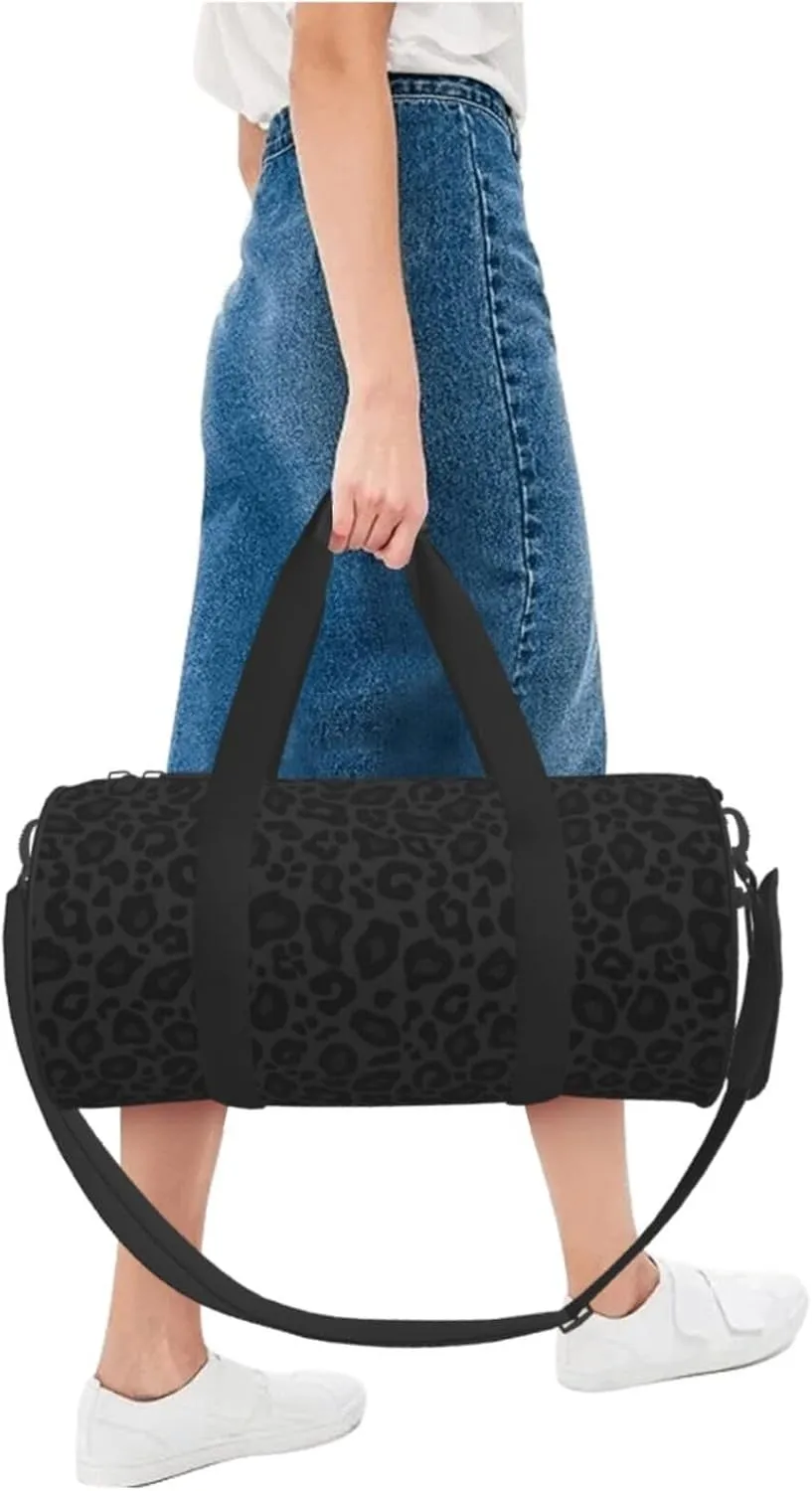 Gbuzozie Sports Gym Bag Travel Duffel Bag Shoes Compartment For Men Women Foldable Lightweight Yoga Gym Sports Bag, Animal Texture (Leopard #02), One Size