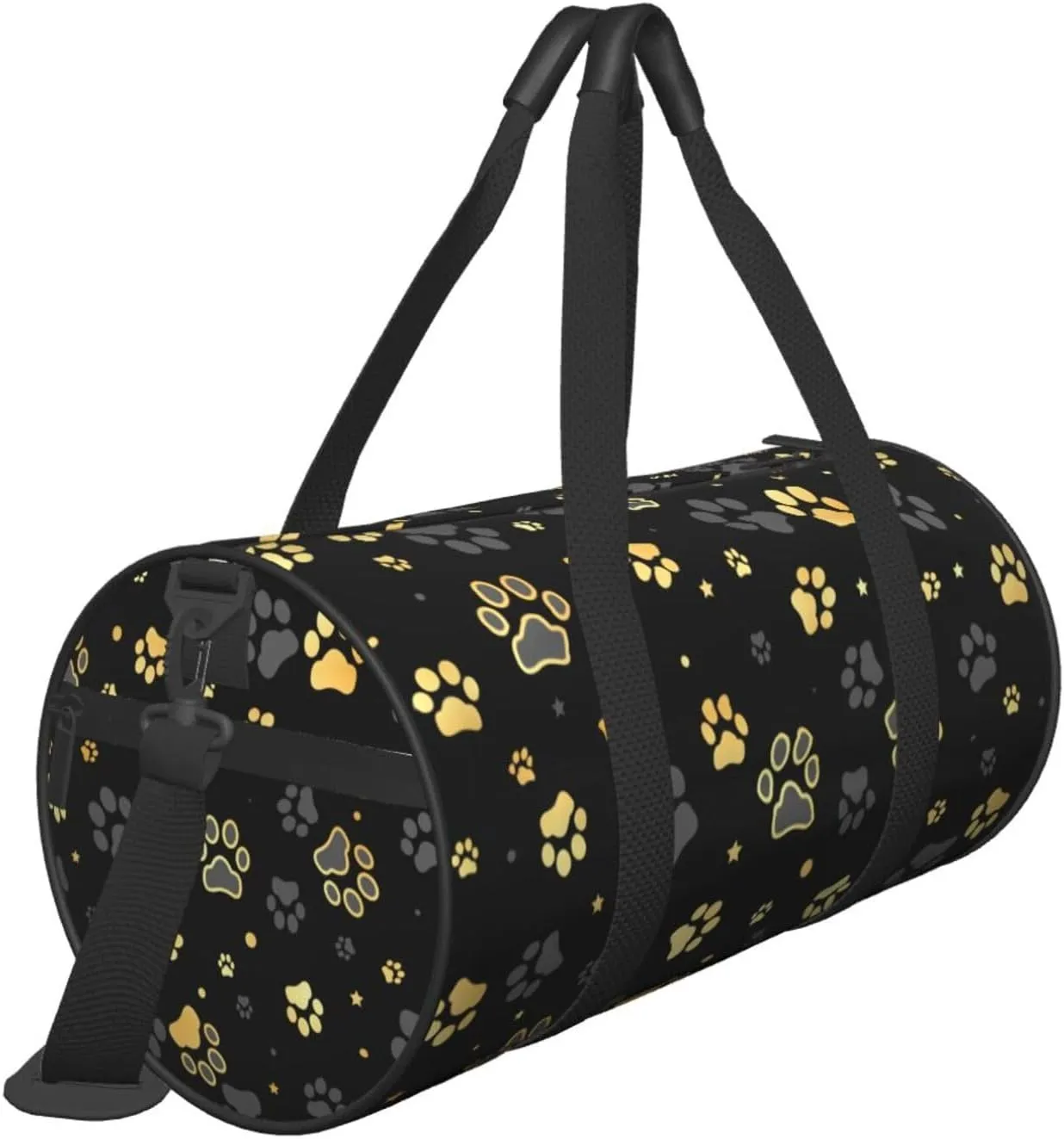 Gbuzozie Sports Gym Bag Travel Duffel Bag Shoes Compartment For Men Women Foldable Lightweight Yoga Gym Sports Bag, Dog Paws #03, One Size