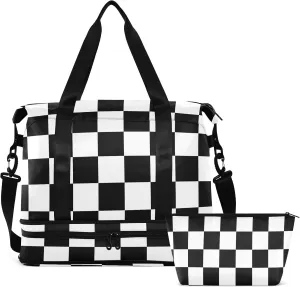 Gym Bag for Women Men Travel Duffel Bag with Shoe Compartment Carry On Weekender Overnight Bags