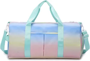 Gym Bag Womens Mens With Shoes Compartment And Wet Pocket Travel Duffel Bag Waterproof Weekender Bag Overnight Bag Luggage Bag With Trolley Sleeve (Green)