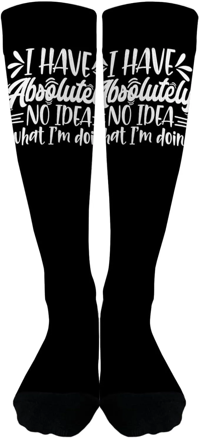 I Have No Ideas What I'm Doing Crew Socks For Women Long Thigh High Sock