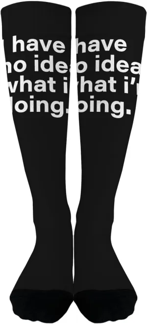 I Have No Ideas What I'm Doing Crew Socks Women Fashionable Sock