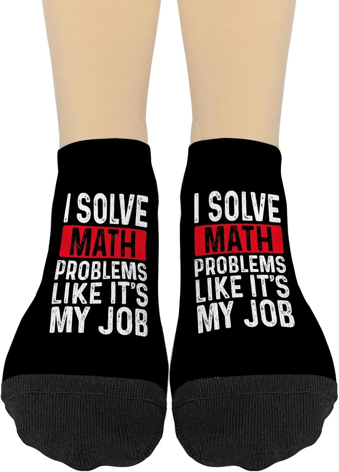 I Solve Math Problems Like It's My Jobs Math Saying Womens Low Cut Socks No Show Socks For Girl Athletic Sock TrendySock