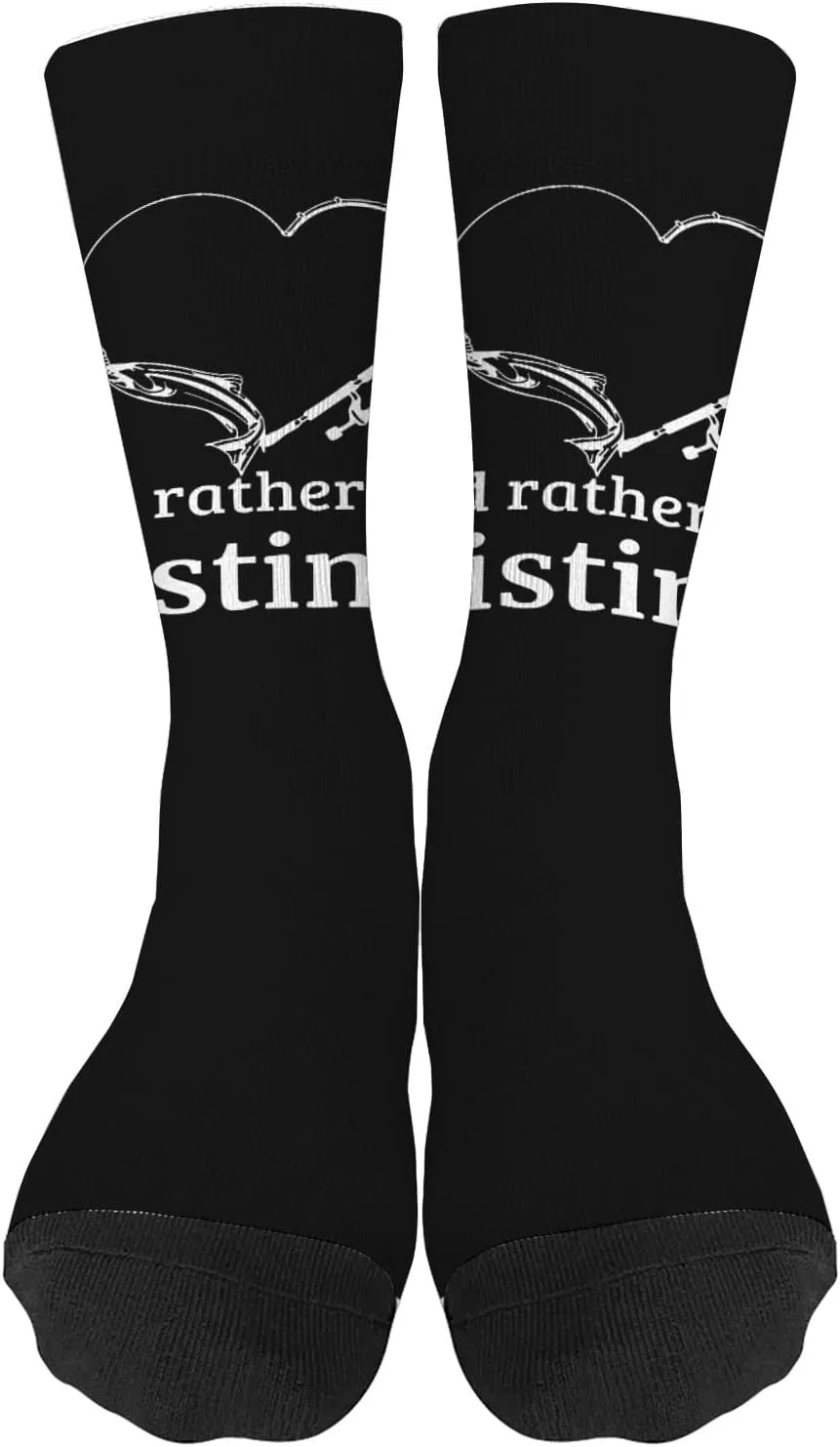 I'd rather be fisting Mens Tube Socks Girls#Humor Mid Calf Sock Women