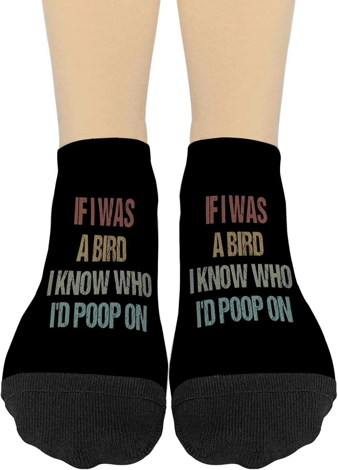 If I Was A Bird I'd Know Who I'd Poop On Athletic Socks Women Invisible Sock Girls No Show Ankle Socks FashionableSocks