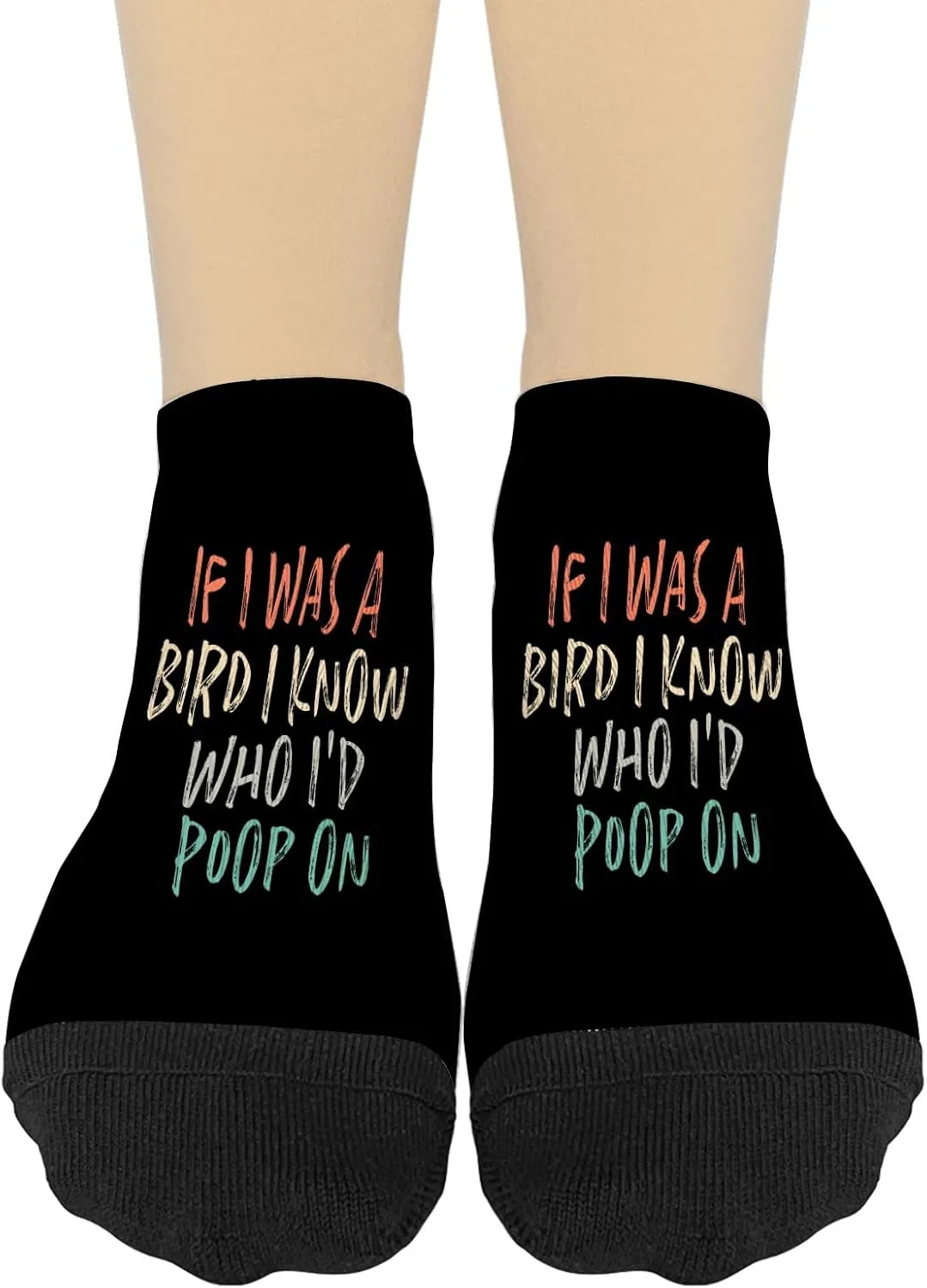 If I Was A Bird I'd Know Who I'd Poop On Womens Dress Socks Low Cut Sock Girl No Show Athletic Sock FashionSocks
