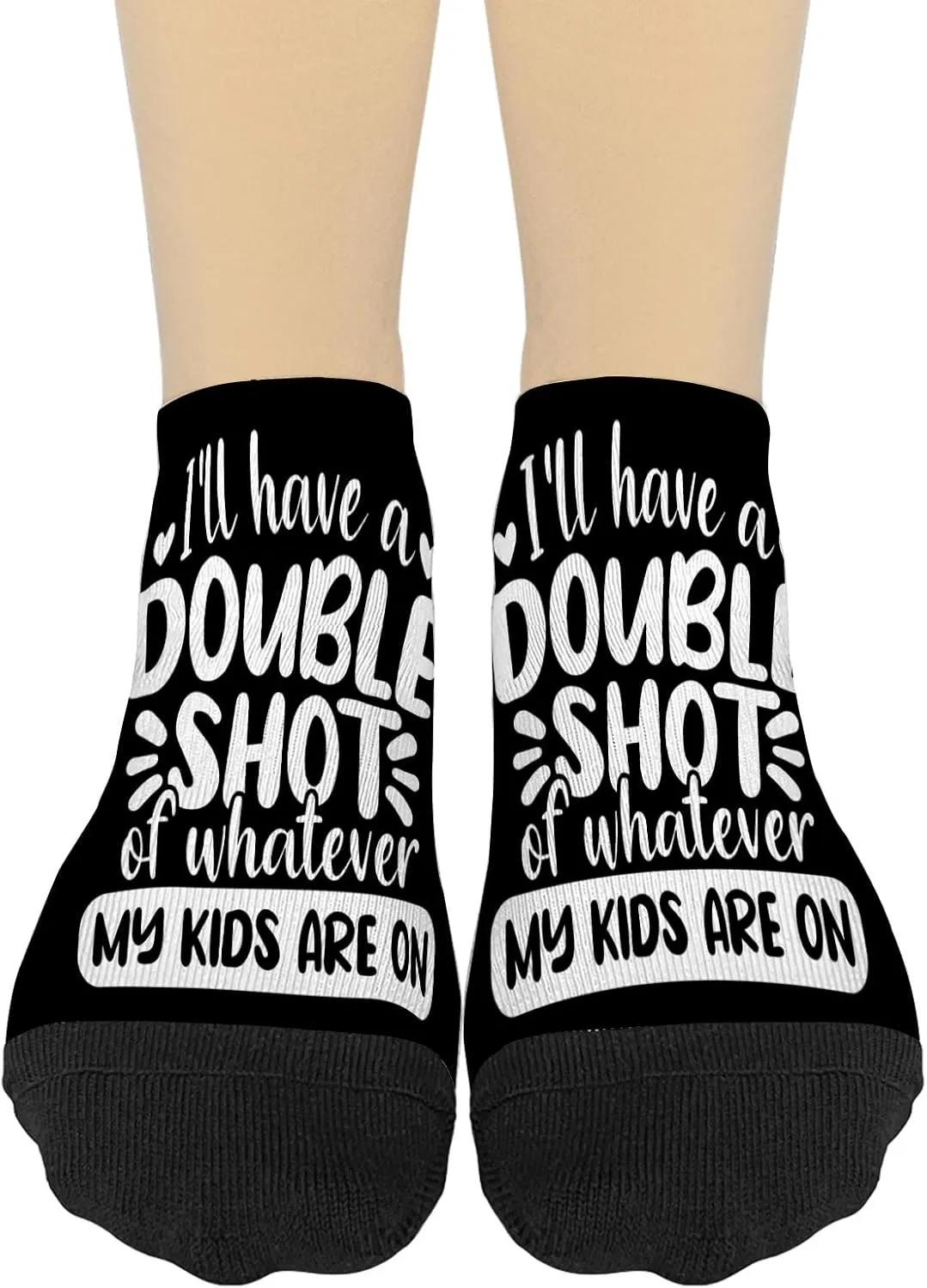 I'll Have A Double Shot of Whatevers My Kids Are On Womens Socks No Show Athletic Womens Socks