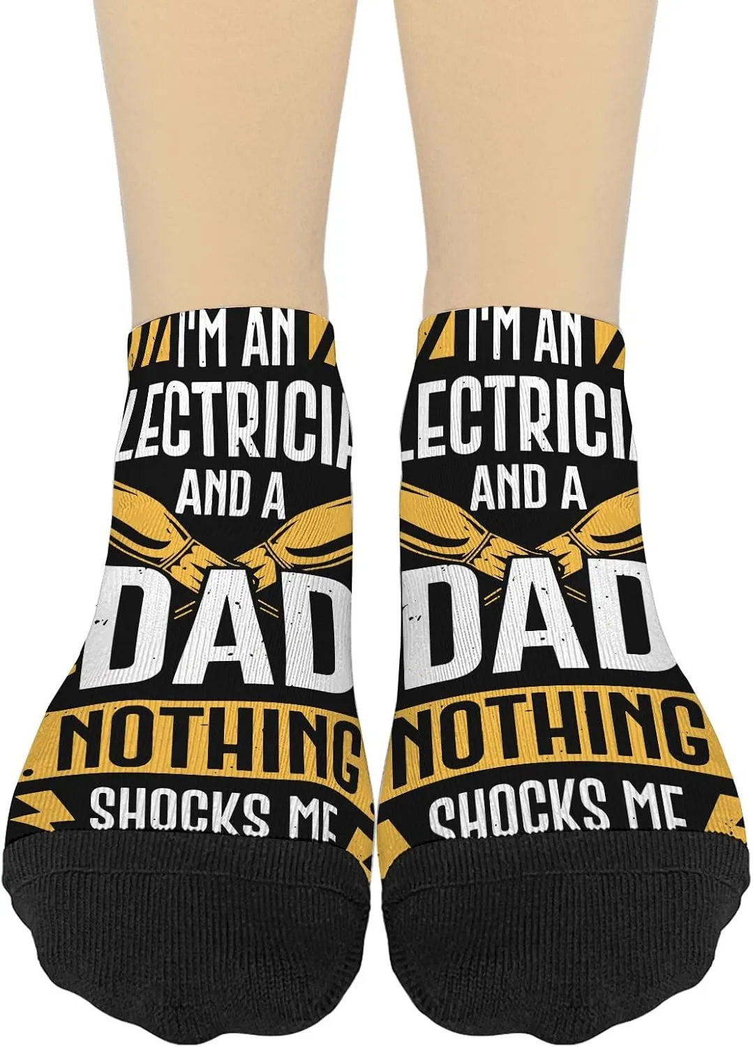 I'm An Electrician And A Dad Nothing Shocks Me Sun Crew Socks Women Athletic Women Socks No Show Liner Sock FashionSocks