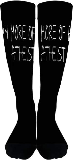 I'm more of an atheists Boot Socks Women Women's#for Funny Mid Calf Sock Men's