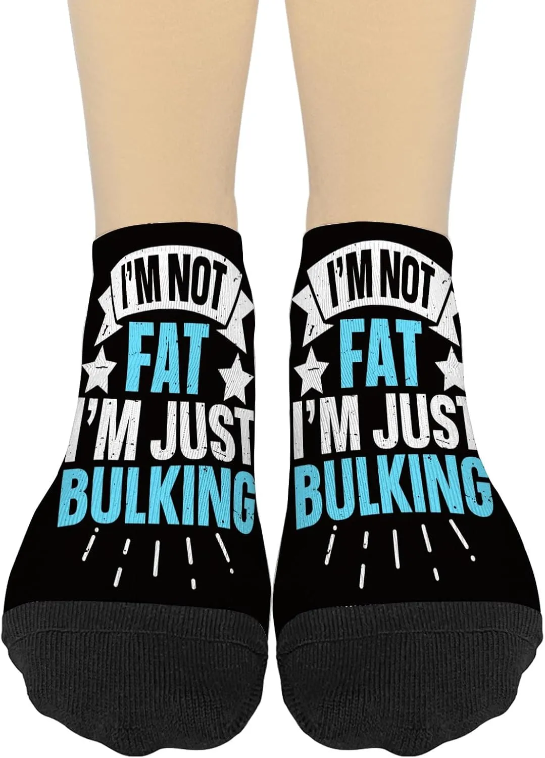 I'm Not Fat I'm Bulking Workouts Gyms Weightlifting Athletic Socks Women Crew Men's Socks