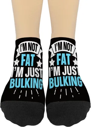 I'm Not Fat I'm Bulking Workouts Gyms Weightlifting Athletic Socks Women Crew Men's Socks