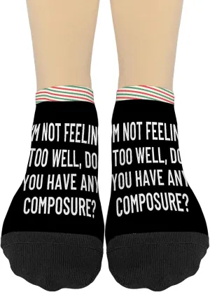 I'm Not Feelingss Too Well, Do You Have Any Composures Womens Low Cut Socks Athletic Women Sock No Show Dress Sock KawaiiSock