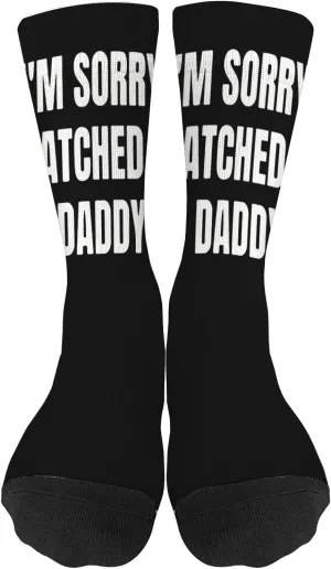 I'm sorrys I scratched you, Daddy Thigh High Socks Womens#Fashion High Knee Sock for Womens