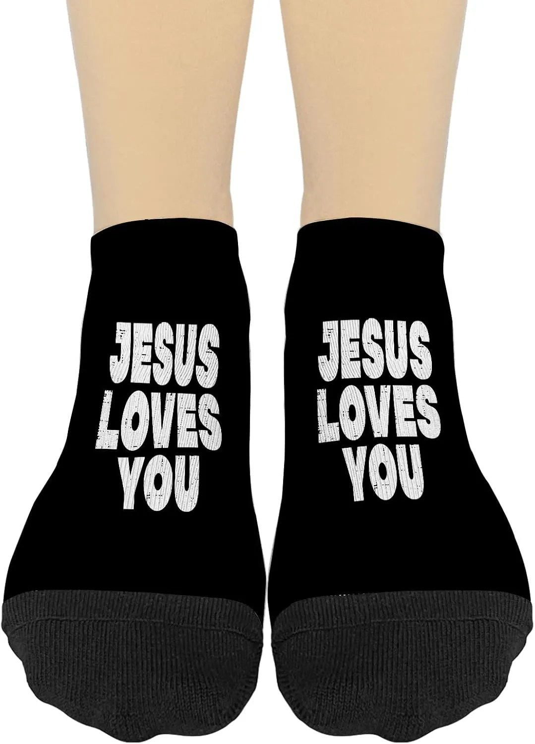 Jesus Loves You Athletic Socks Dress Women's Sock No Show Liner Sock FunnySock