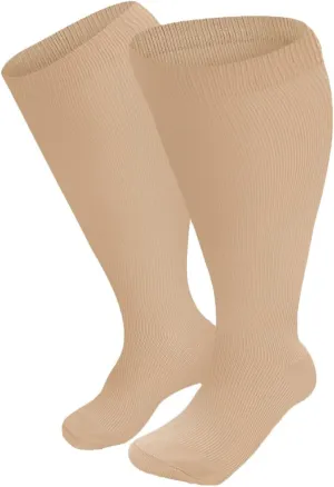 LCMTWX Plus Size Compression Socks for Women And Men Knee High Support Wide Calf Stockings Thigh Stockings plus