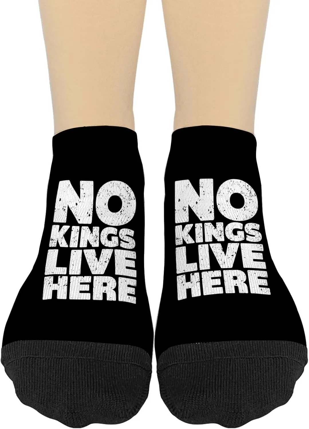 Live Here Front And Back Text Athletic Socks Women Cute Sock
