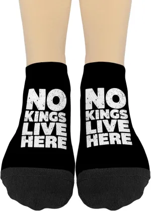 Live Here Front And Back Text Athletic Socks Women Cute Sock