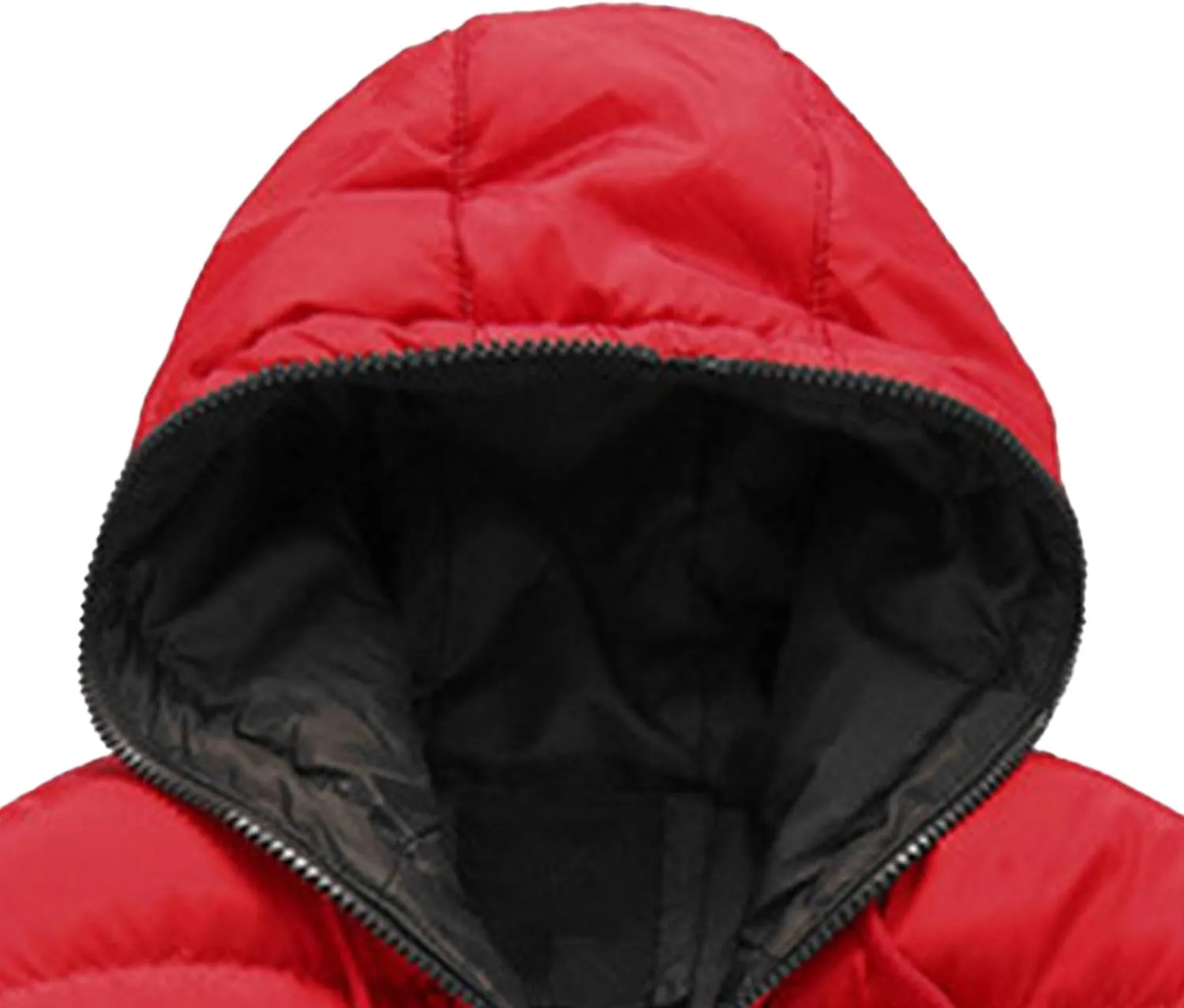 Maiyifu-GJ Men Hooded Winter Down Jackets Coat Thicken Padded Parka Warm Outerwear Lightweight Waterproof Hiking Coat