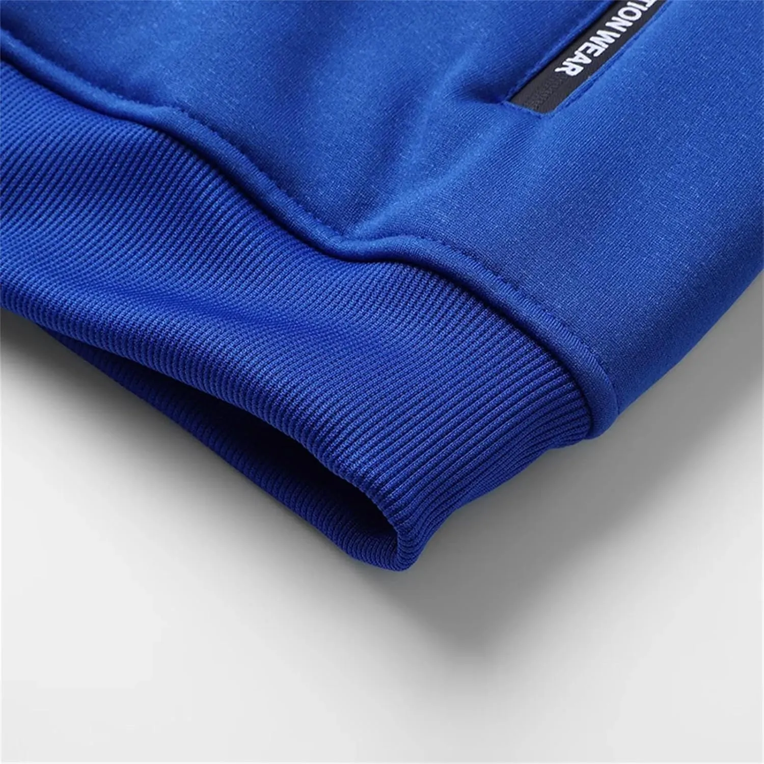 Men Drawstring Hooded Zipper Jacket Thicken Classic Long Sleeve Knitted Plush Coat