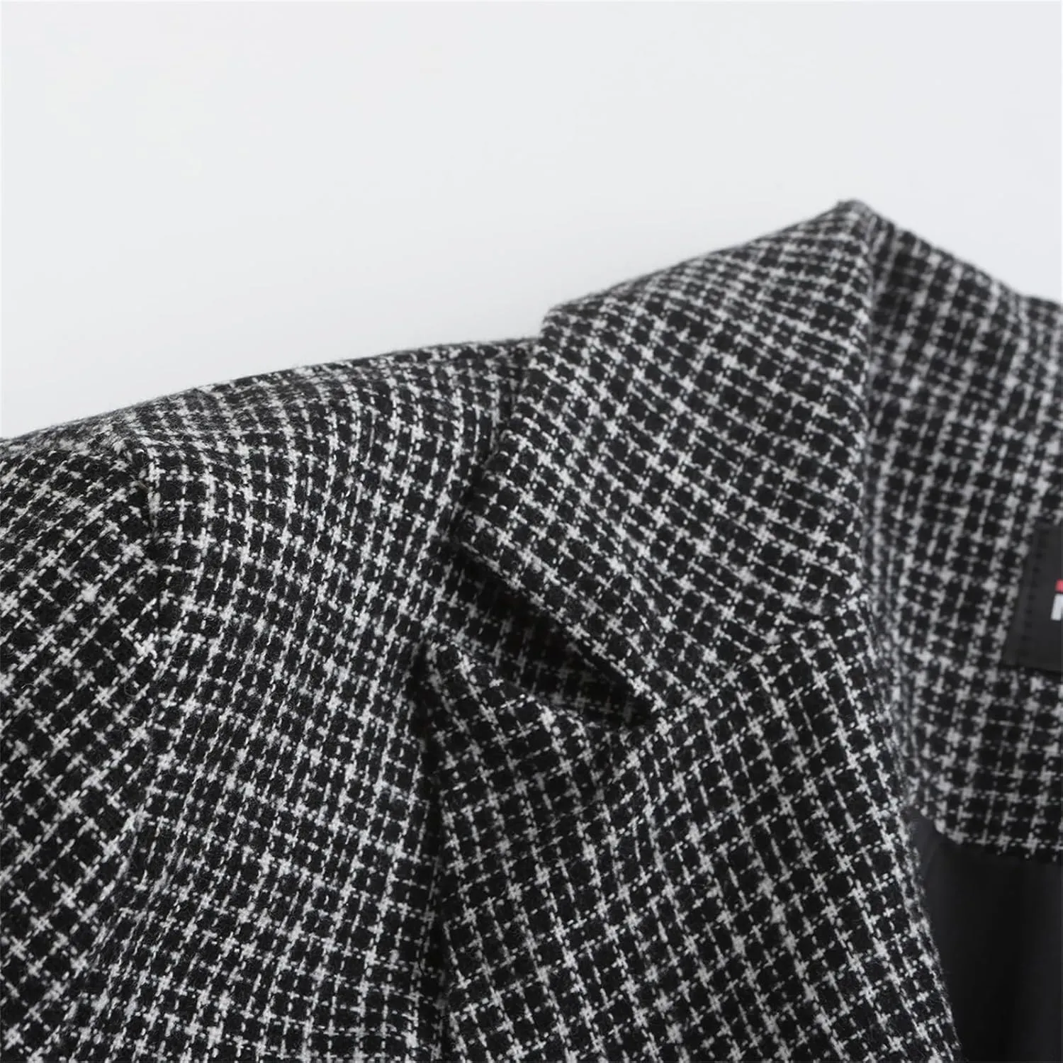 Mens Double Breasted Blazer Slim Fit Plain Grid Suit Jacket Blazer Wedding Prom Tuxedos Suit
