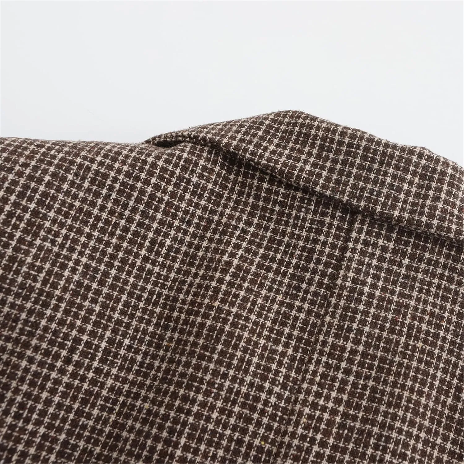 Mens Double Breasted Blazer Slim Fit Plain Grid Suit Jacket Blazer Wedding Prom Tuxedos Suit