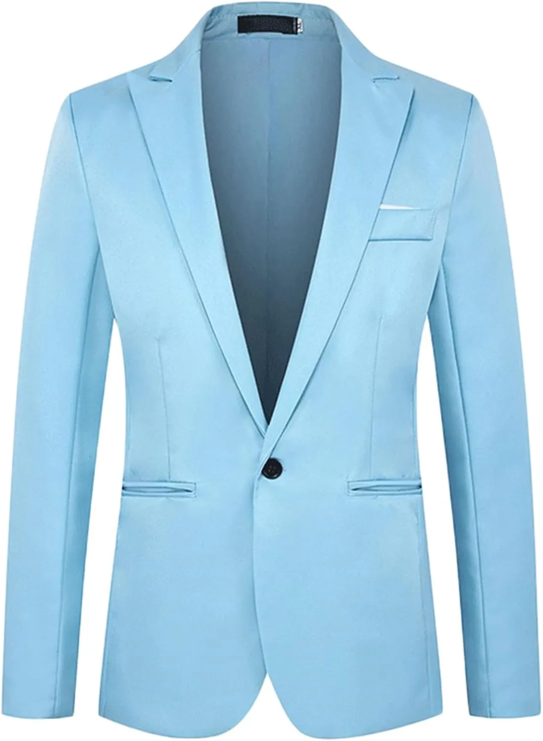 Men's Suit Jacket One Button Slim Fit Sport Coat Business Daily Blazer