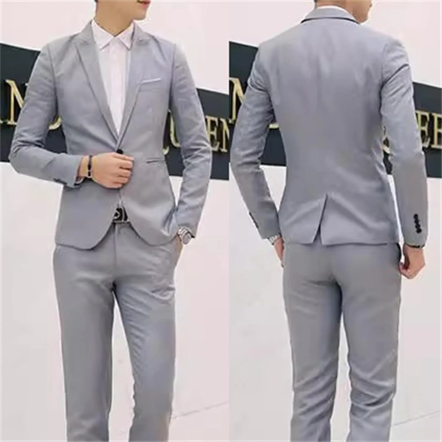 Men's Suit Jacket One Button Slim Fit Sport Coat Business Daily Blazer