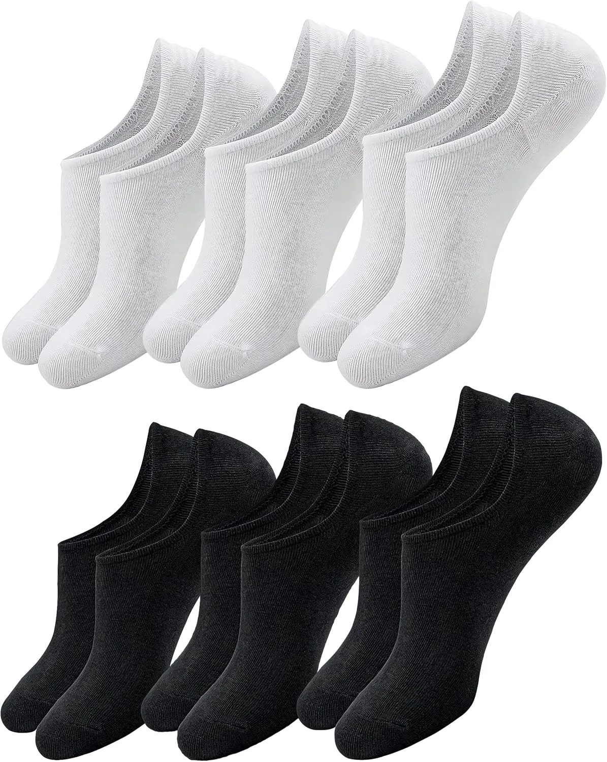 No Show Socks for Women-6 Pairs,Invisible Low Cut Ankle Socks,Non-slip for casual and dressy wear-soft breathable