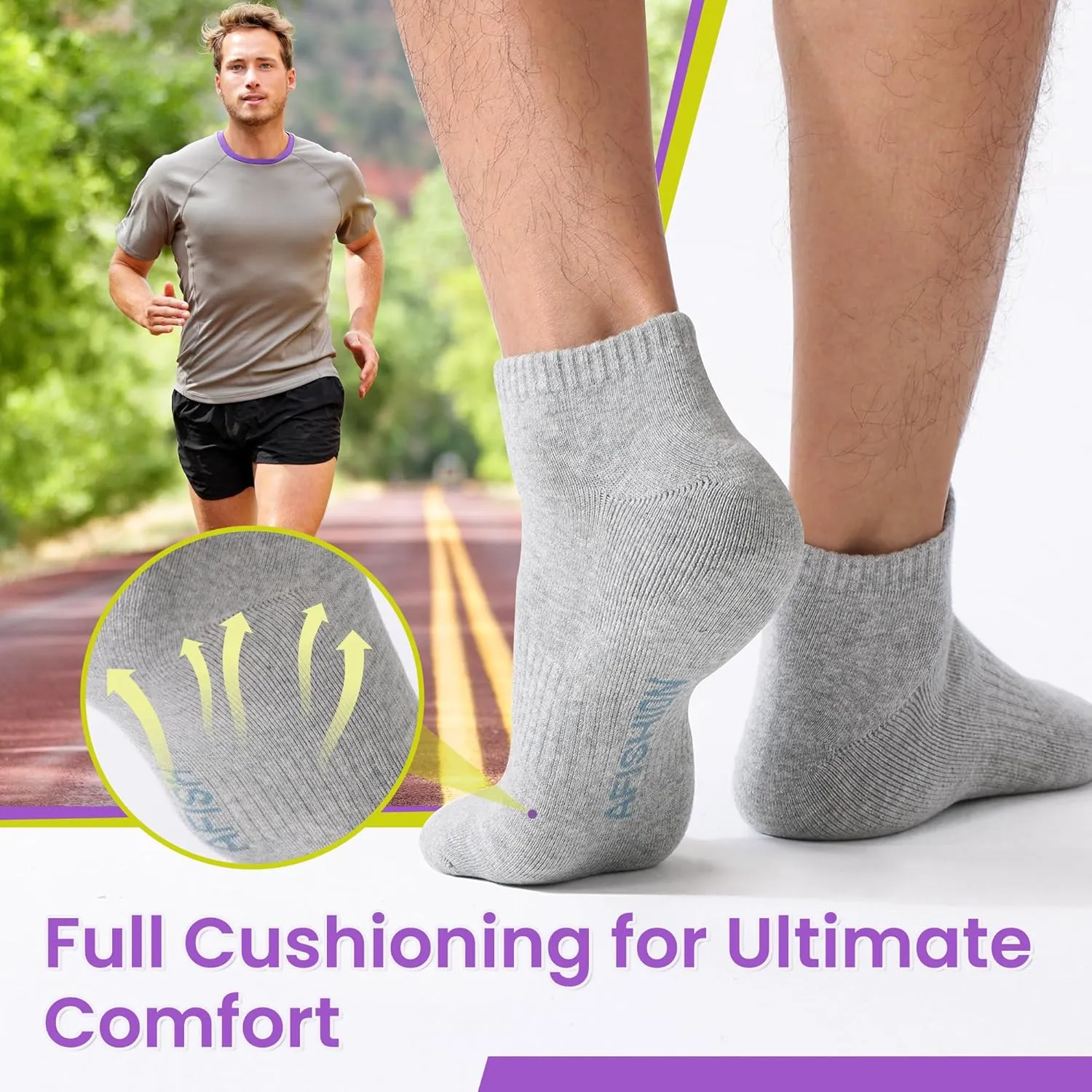 No Show Socks Unisex,Running Low Cut No Show Socks for Golf & Sports,Breathable for Running